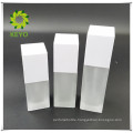 new products empty square frosted pump cap glass cosmetics jar bottle